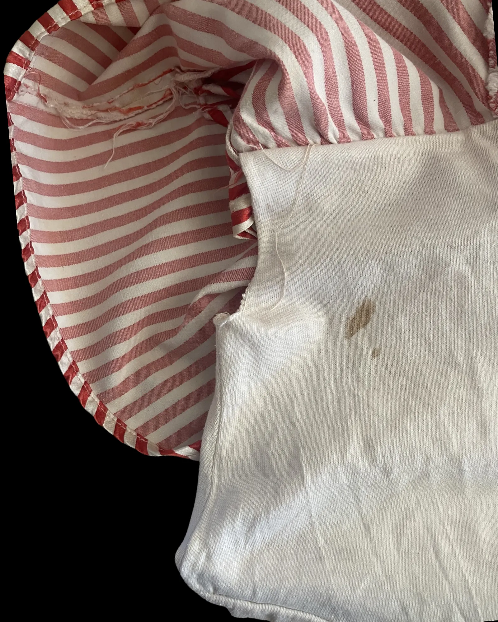 1940s Rayon Satin Candy Striped Playsuit/ Sun Suit