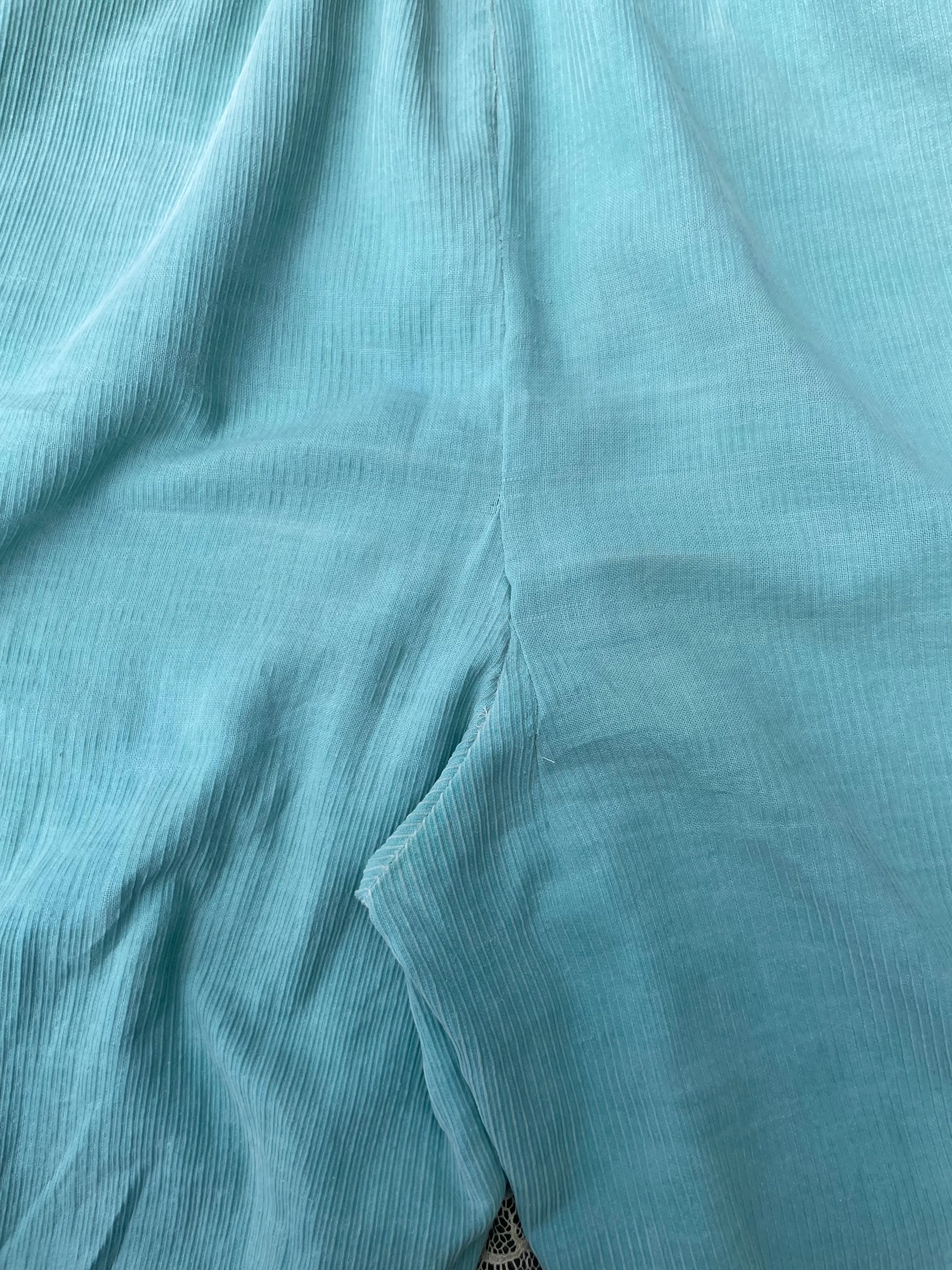 1950s ‘Fashioned By Flobér’ Zip Front Corduroy Electric Blue Jumpsuit