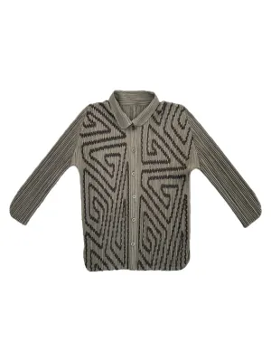 1990s Pleats Please Ribbon Embroidered Top