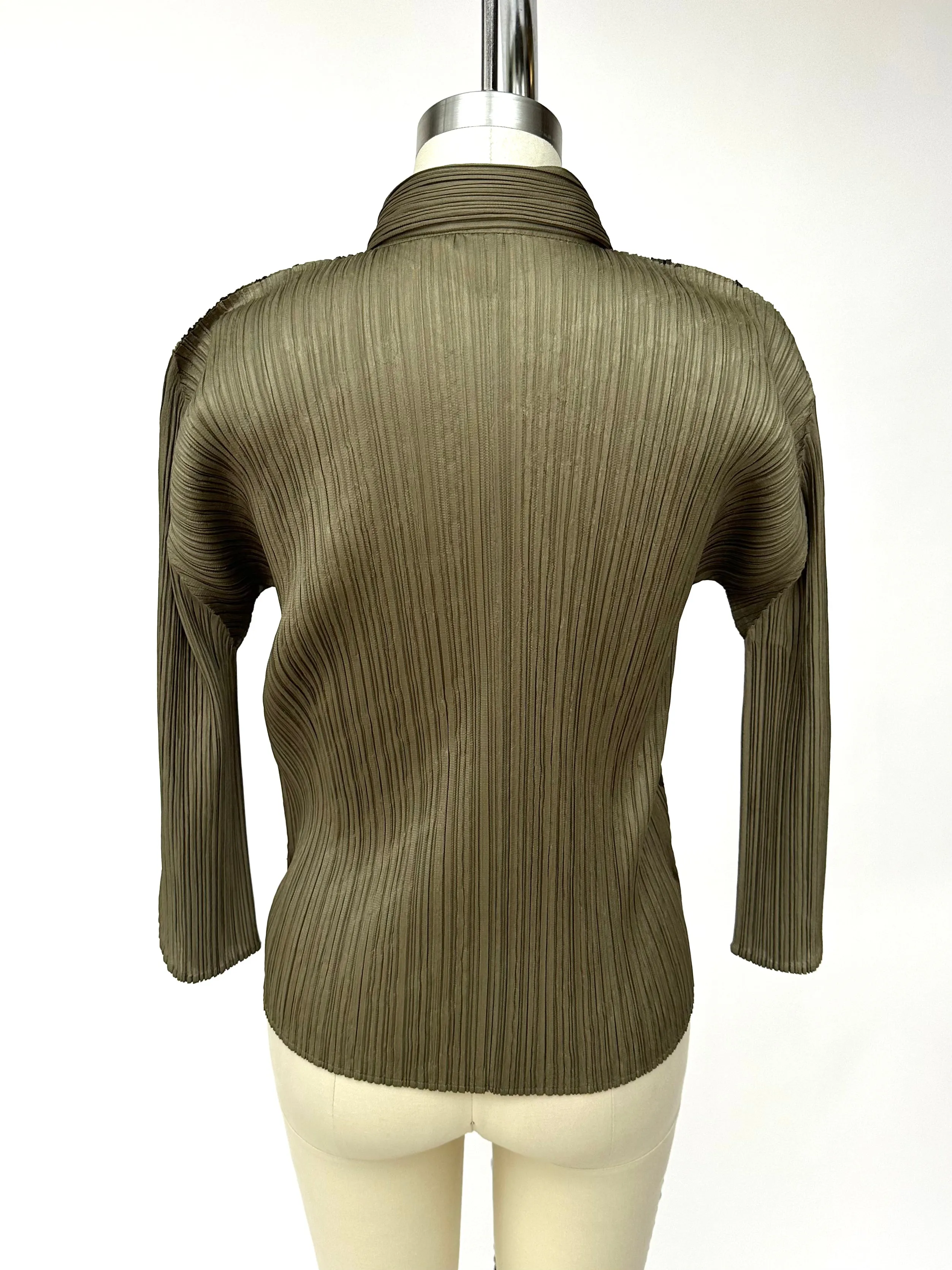1990s Pleats Please Ribbon Embroidered Top