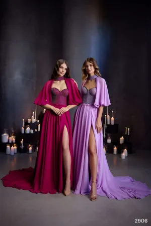 2 piece dress set formal | Designer dresses with sleeves | KatrinFAVOR