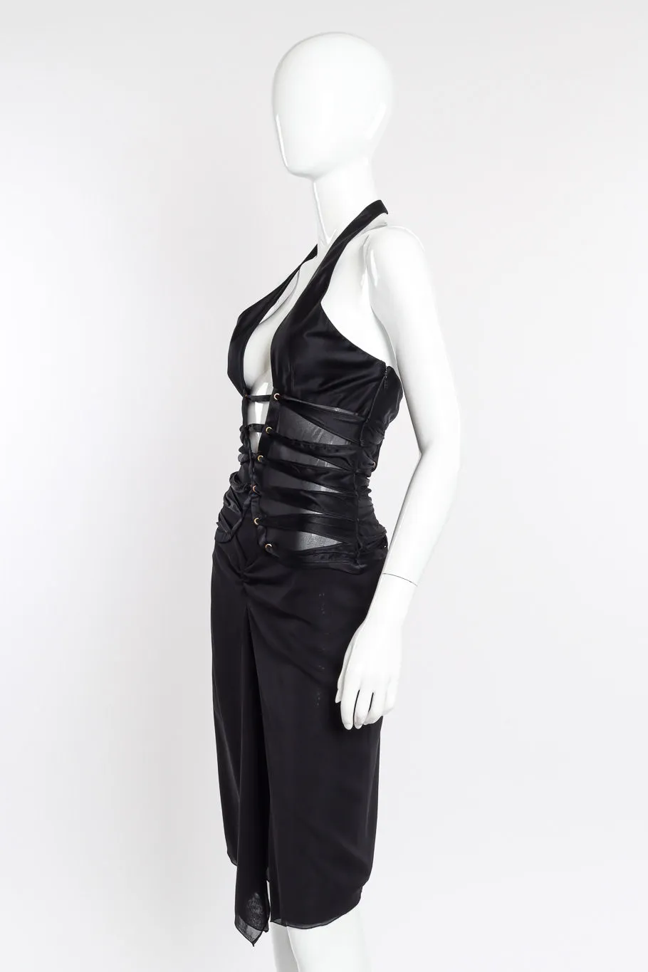2003 S/S Strapped Silk Halter Dress
