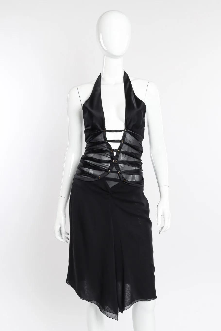 2003 S/S Strapped Silk Halter Dress