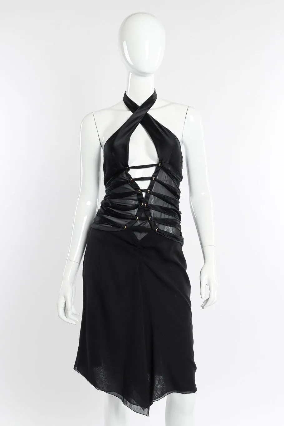 2003 S/S Strapped Silk Halter Dress