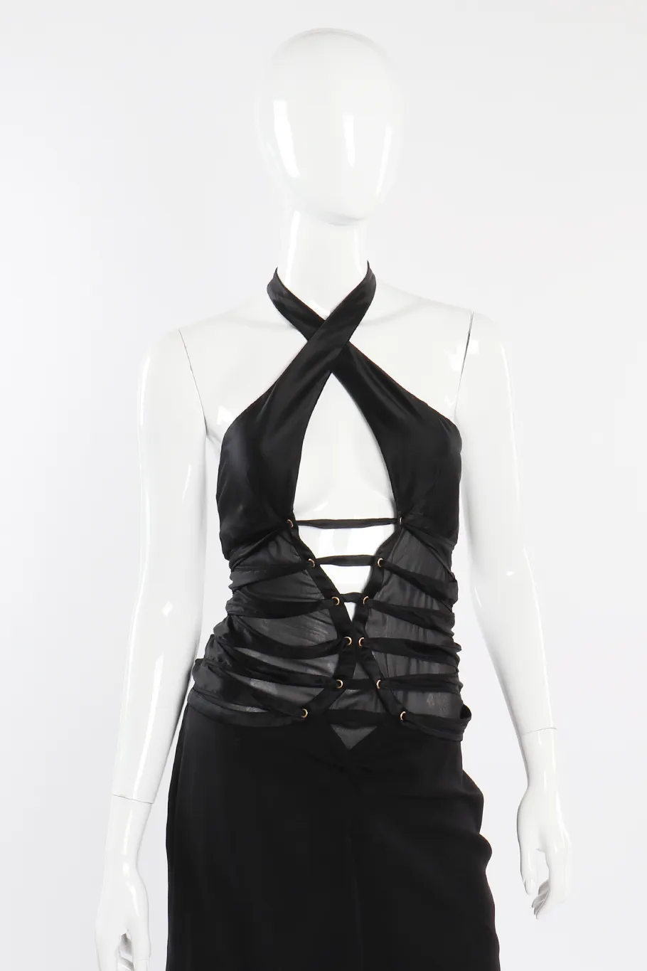 2003 S/S Strapped Silk Halter Dress