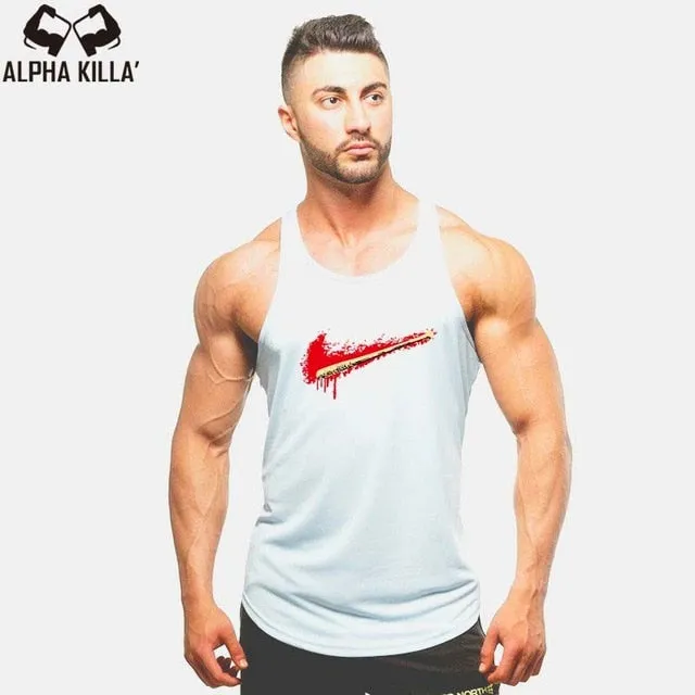 2018 New Golds gyms Brand singlet canotte bodybuilding stringer tank top men fitness T shirt muscle guys sleeveless vest