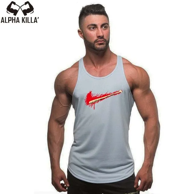 2018 New Golds gyms Brand singlet canotte bodybuilding stringer tank top men fitness T shirt muscle guys sleeveless vest