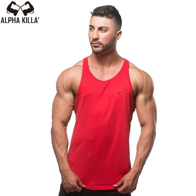 2018 New Golds gyms Brand singlet canotte bodybuilding stringer tank top men fitness T shirt muscle guys sleeveless vest