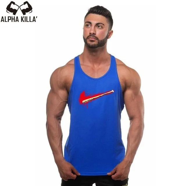 2018 New Golds gyms Brand singlet canotte bodybuilding stringer tank top men fitness T shirt muscle guys sleeveless vest