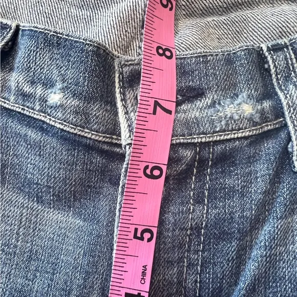 7 For All Mankind distressed boot cut blue jeans size 29.