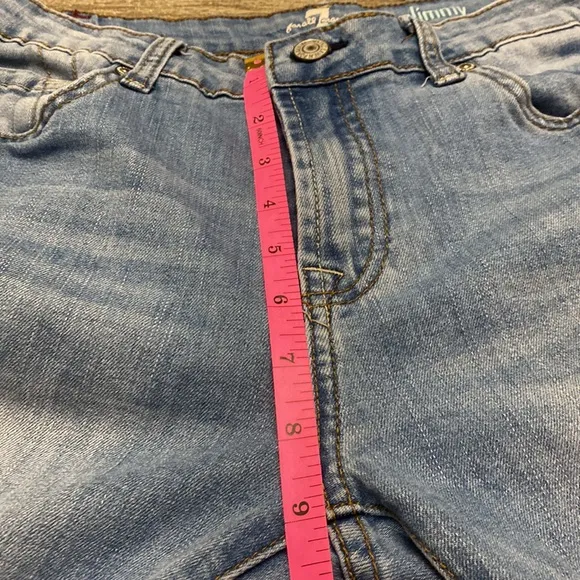 7 For all mankind jeans with Distressed around the Knee  area and back legs