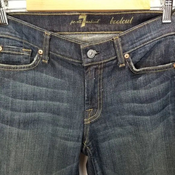 7 for All Mankind Jeans Women's 28 Bootcut Distressed