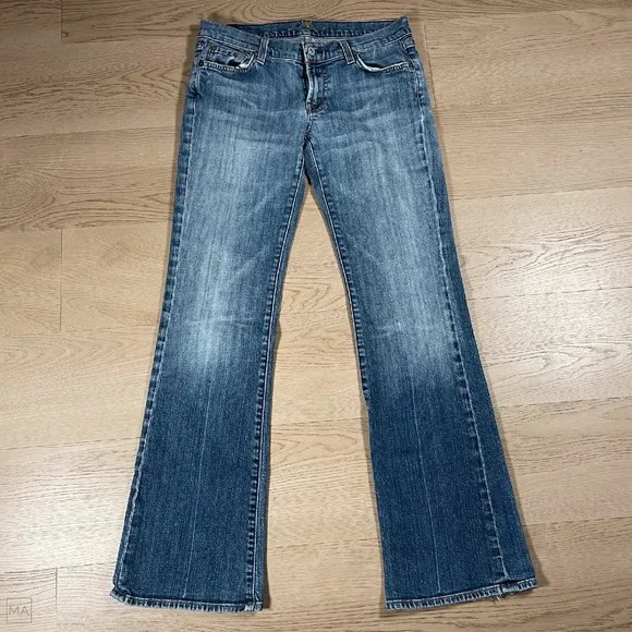 7 For All Mankind Women's Jeans Bootcut Denim Casual Size 29 Blue