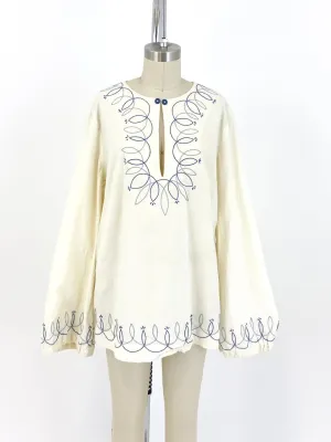 70s Embroidered Top