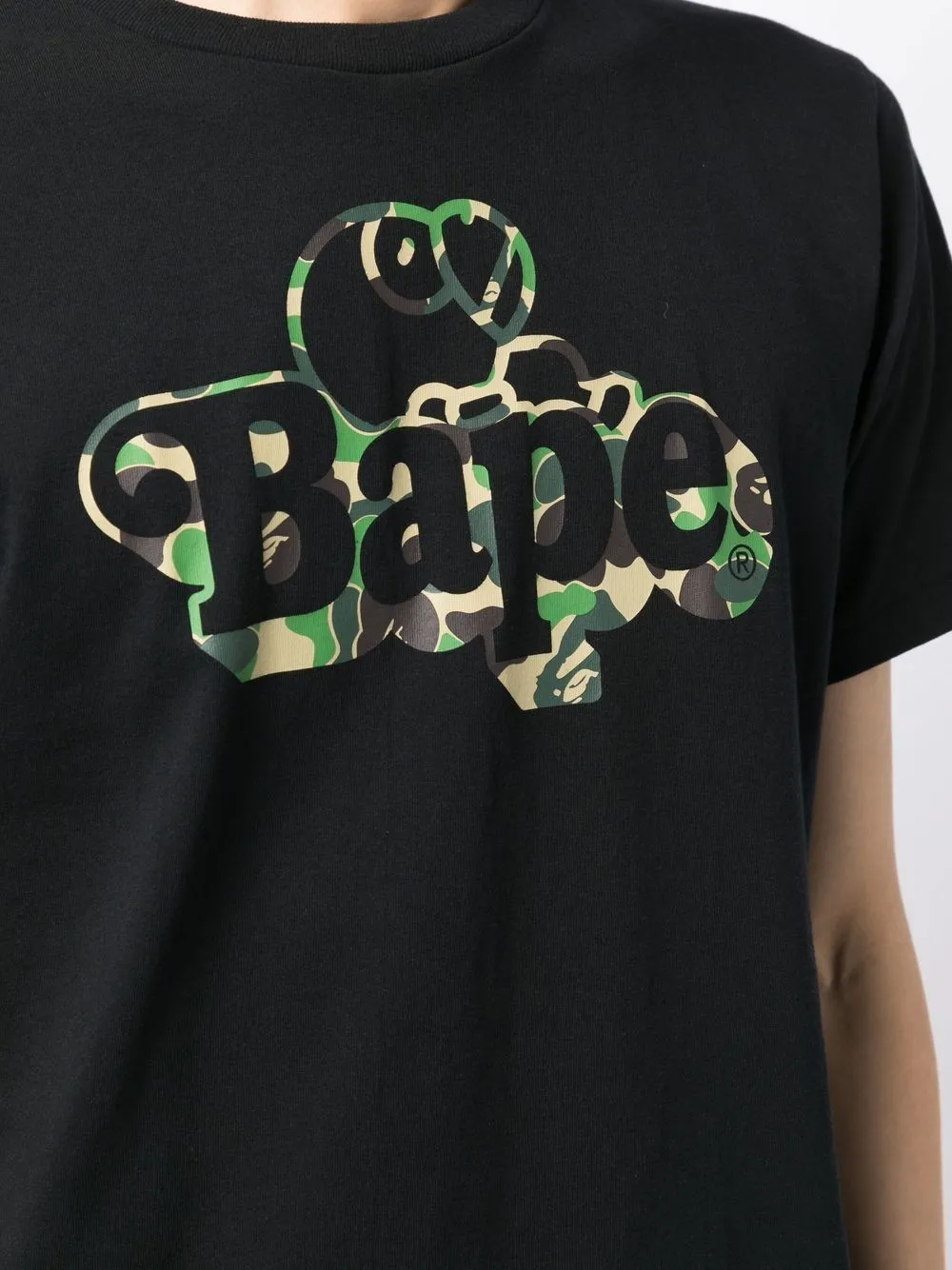 A BATHING APE® logo-print cotton T-shirt
