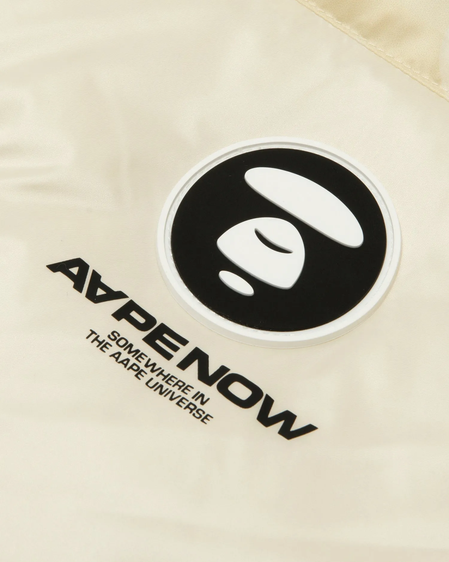 AAPENOW moonface logo zip-up down jacket