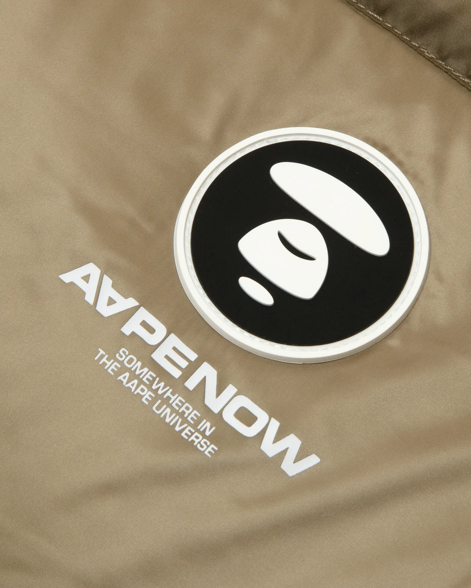 AAPENOW moonface logo zip-up down jacket