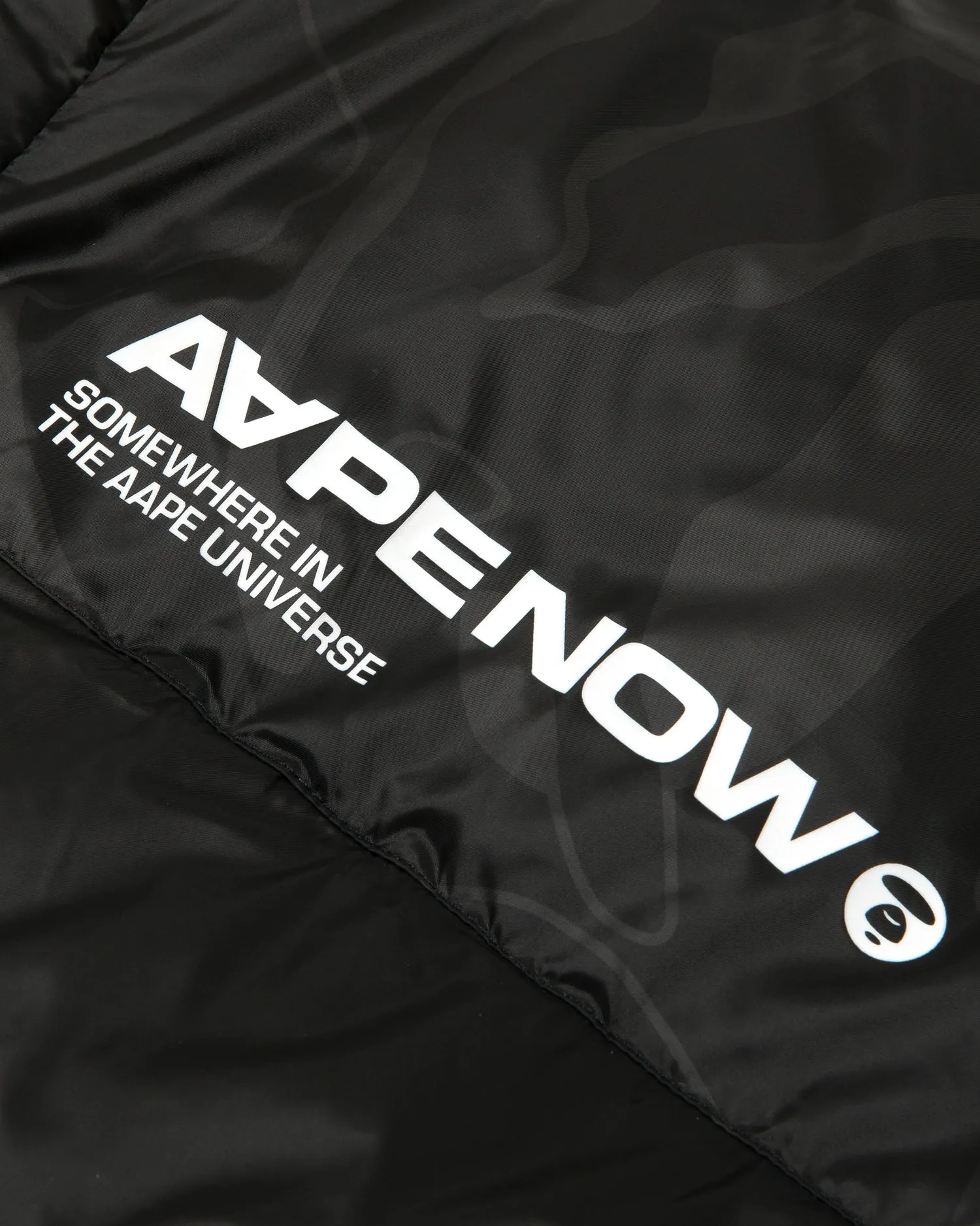 AAPENOW moonface logo zip-up down jacket