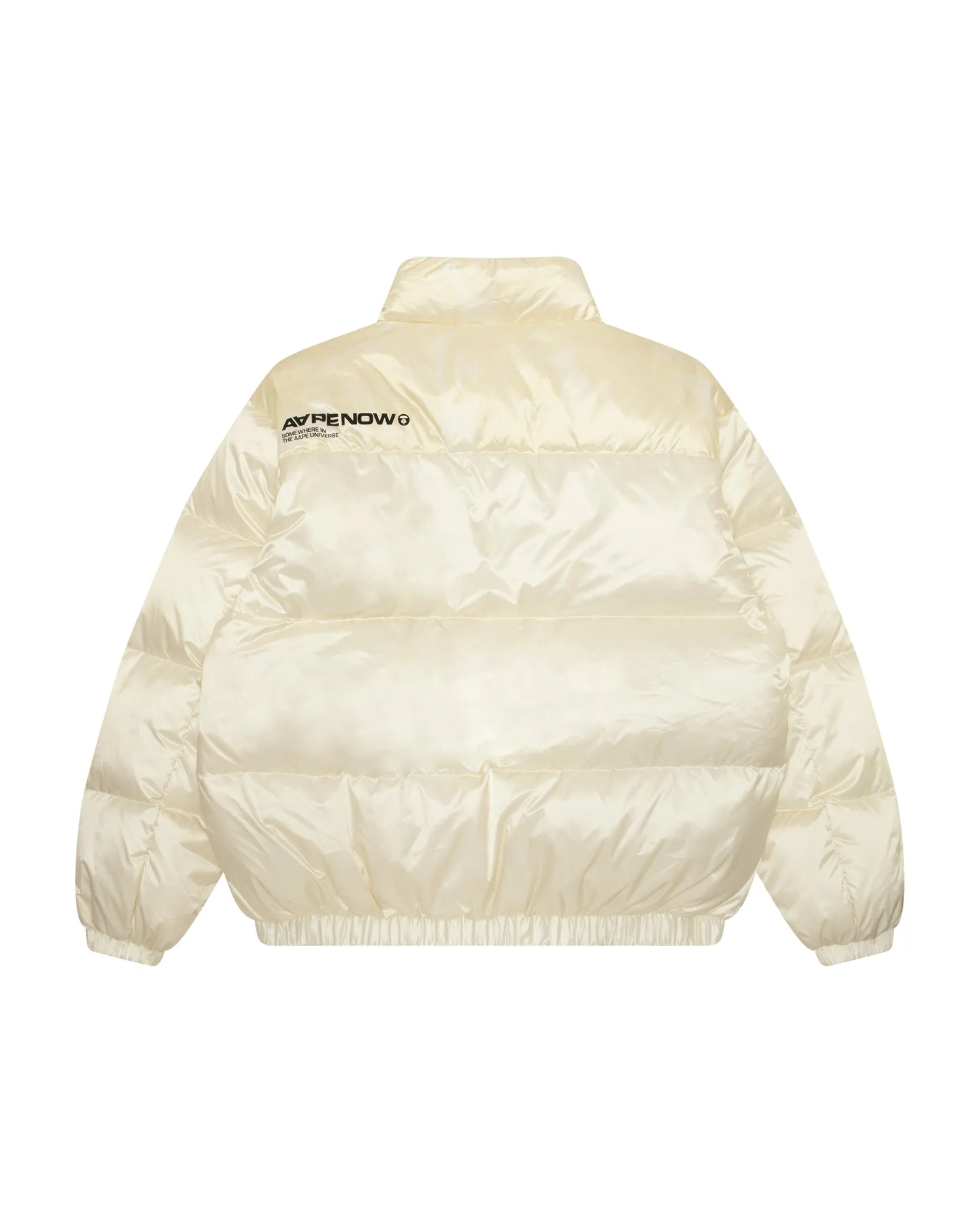 AAPENOW moonface logo zip-up down jacket