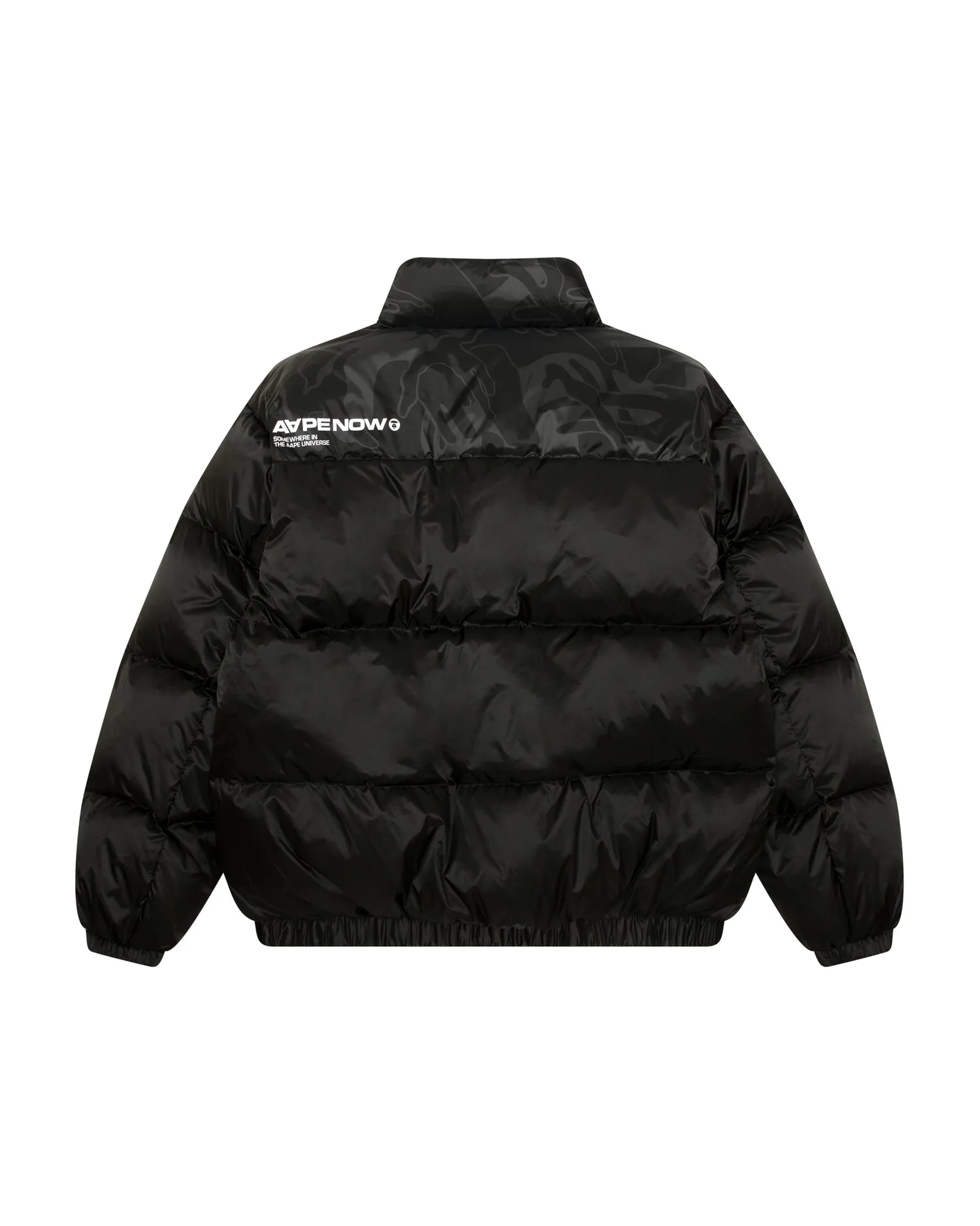 AAPENOW moonface logo zip-up down jacket
