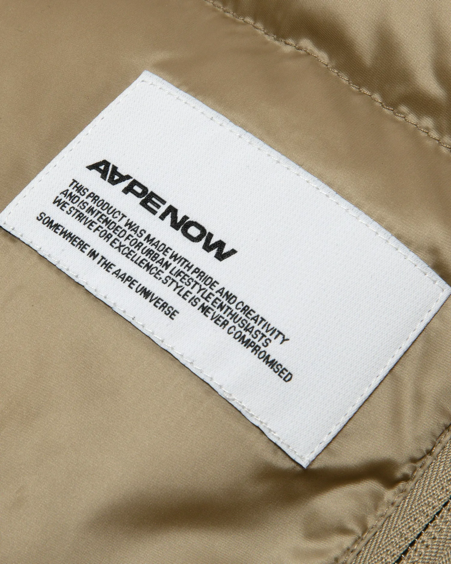 AAPENOW moonface logo zip-up down jacket