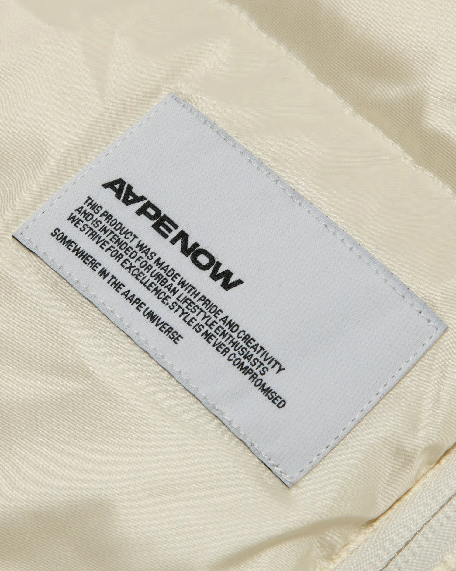AAPENOW moonface logo zip-up down jacket