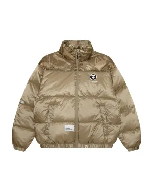AAPENOW moonface logo zip-up down jacket