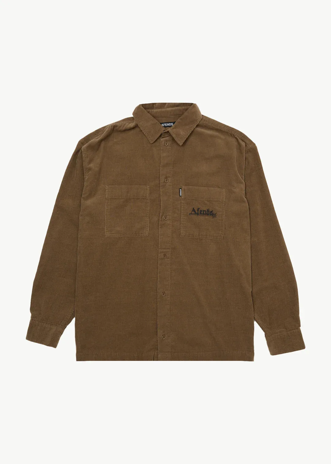 Afends Welcome Back Organic Long Sleeve Shirt - Fossil