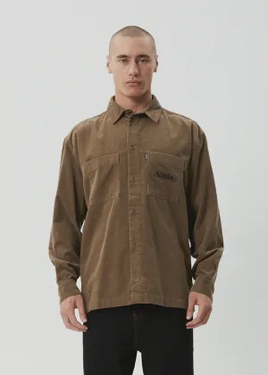 Afends Welcome Back Organic Long Sleeve Shirt - Fossil