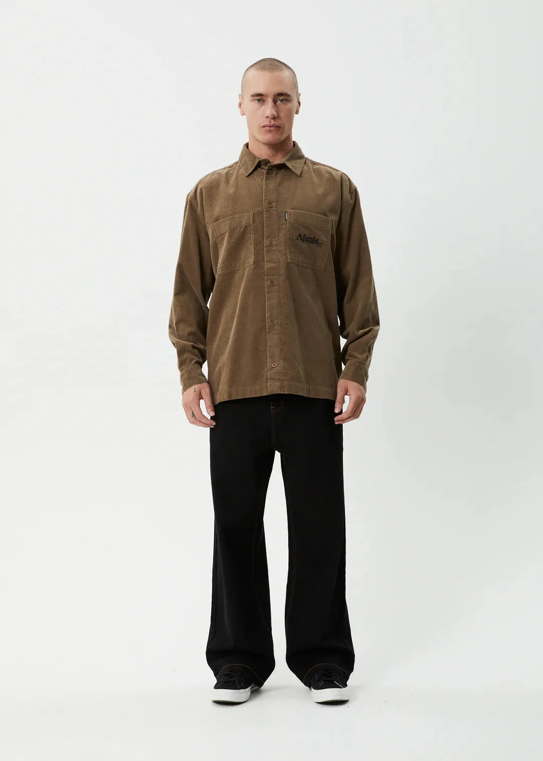 Afends Welcome Back Organic Long Sleeve Shirt - Fossil
