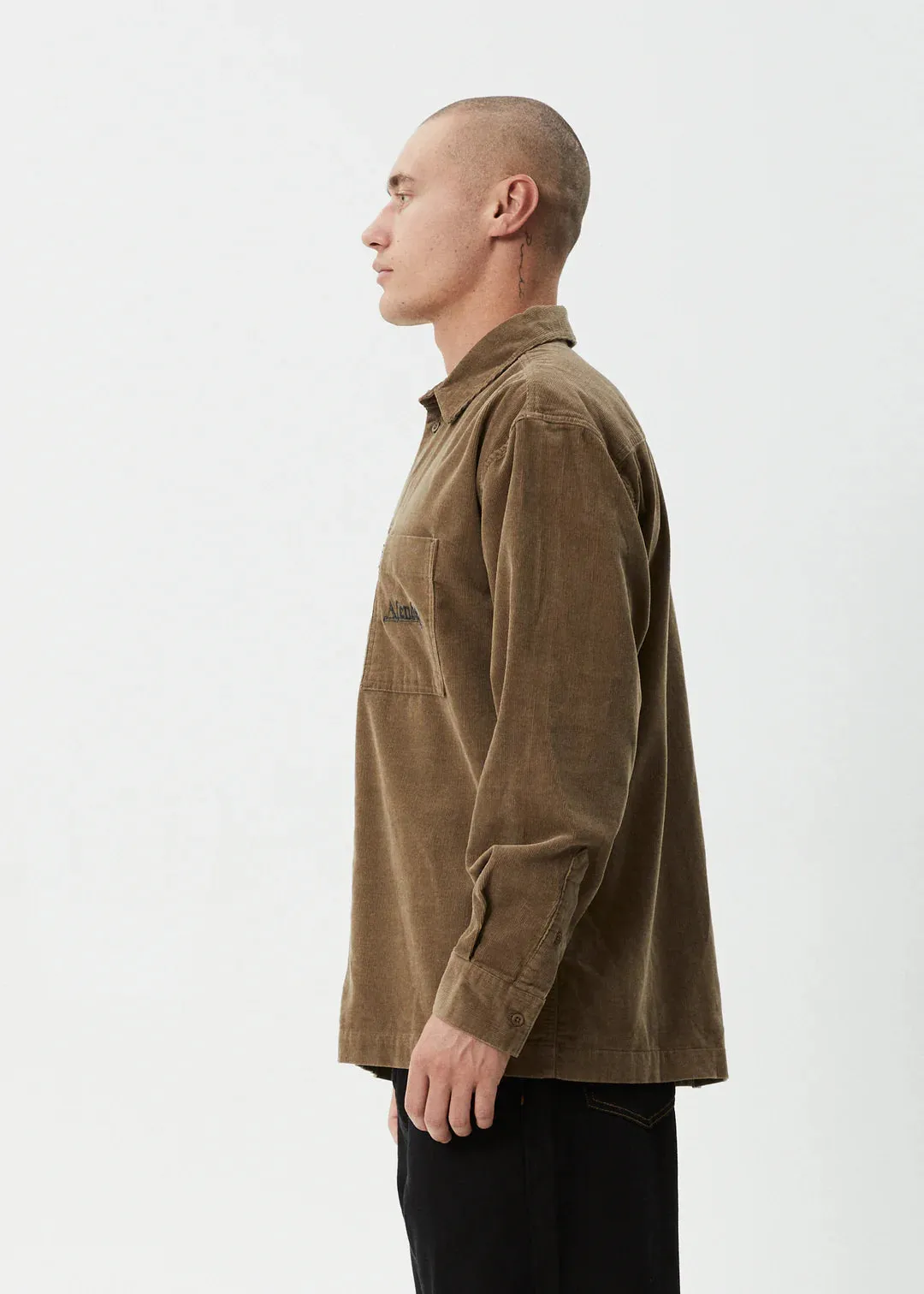 Afends Welcome Back Organic Long Sleeve Shirt - Fossil