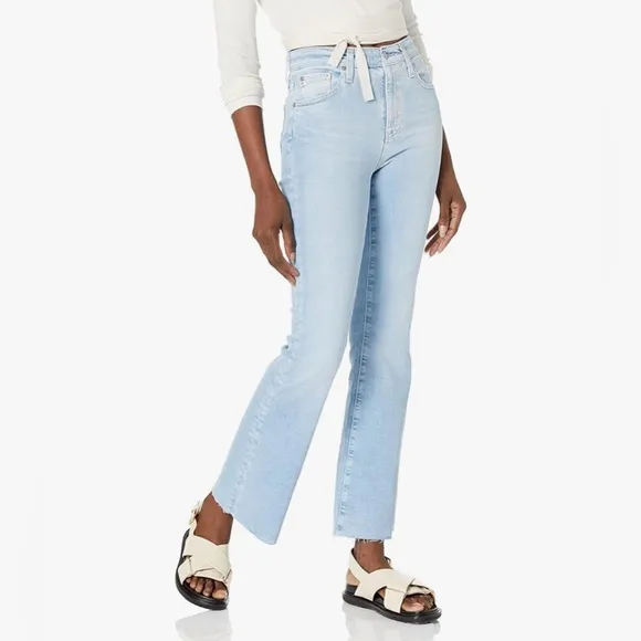 AG Adriano Goldschmied Farrah High Rise Boot Cut Jeans in 21 Years Coastline 32