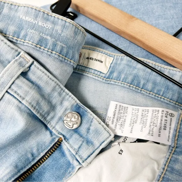 AG Adriano Goldschmied Farrah High Rise Boot Cut Jeans in 21 Years Coastline 32