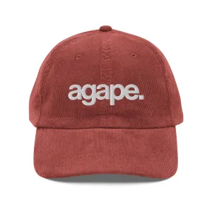 agape. Vintage corduroy cap
