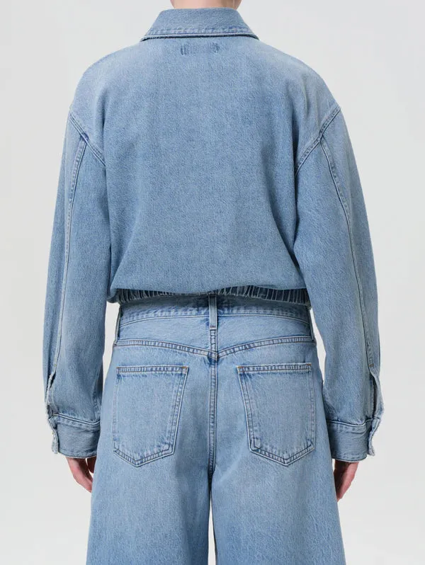Agolde Nile Denim Blouson Jacket in Space