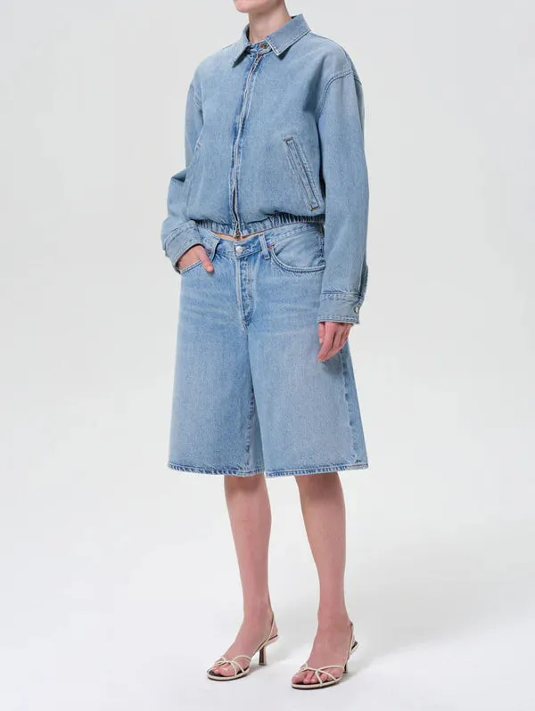 Agolde Nile Denim Blouson Jacket in Space