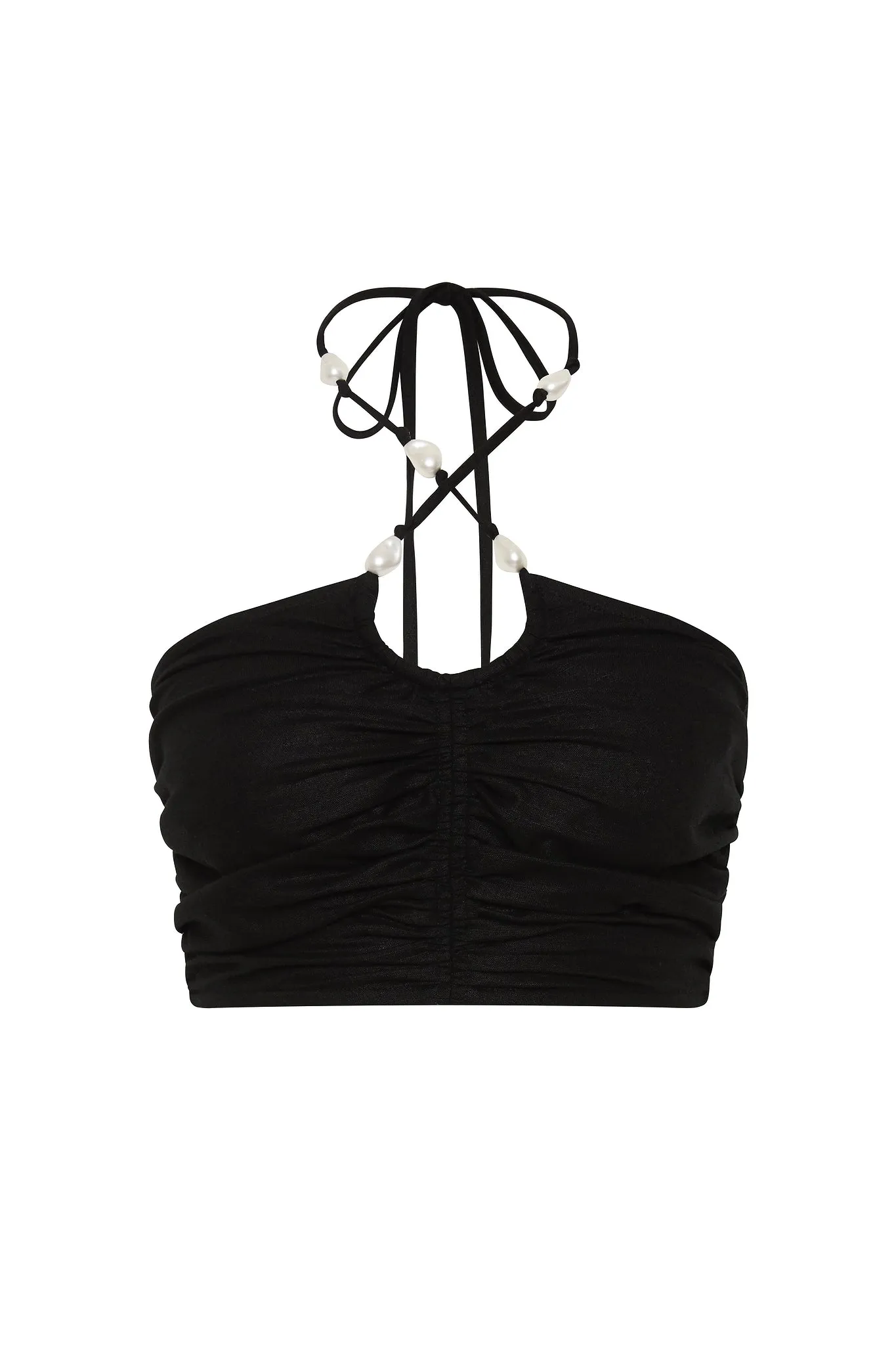 Akoya Ruched Tie Top
