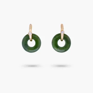 Amare Wear Oriental Inspired Freshwater Pearl and Rare Jade Multi-way Earrings