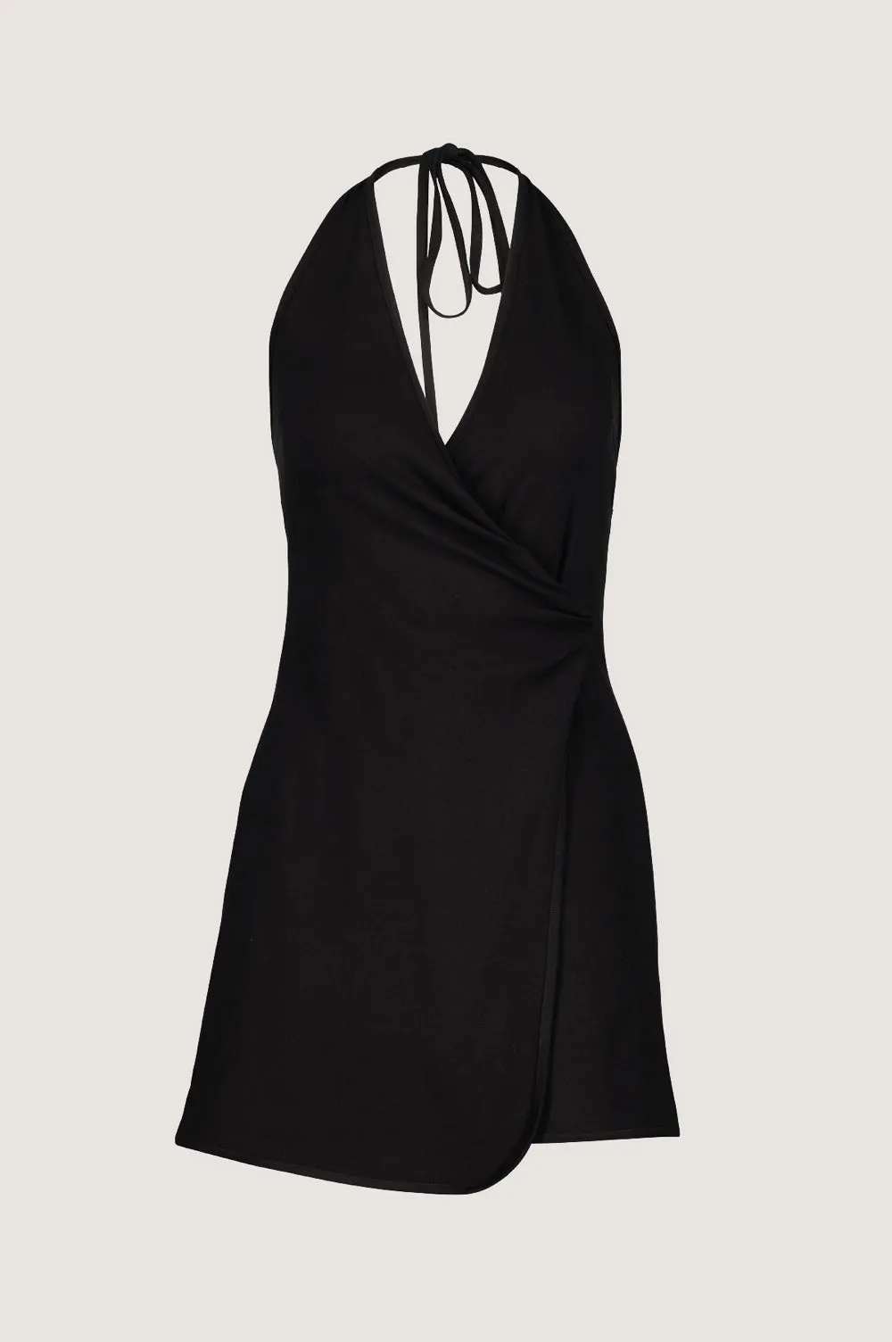 AMILIA HALTER DRESS - BLACK