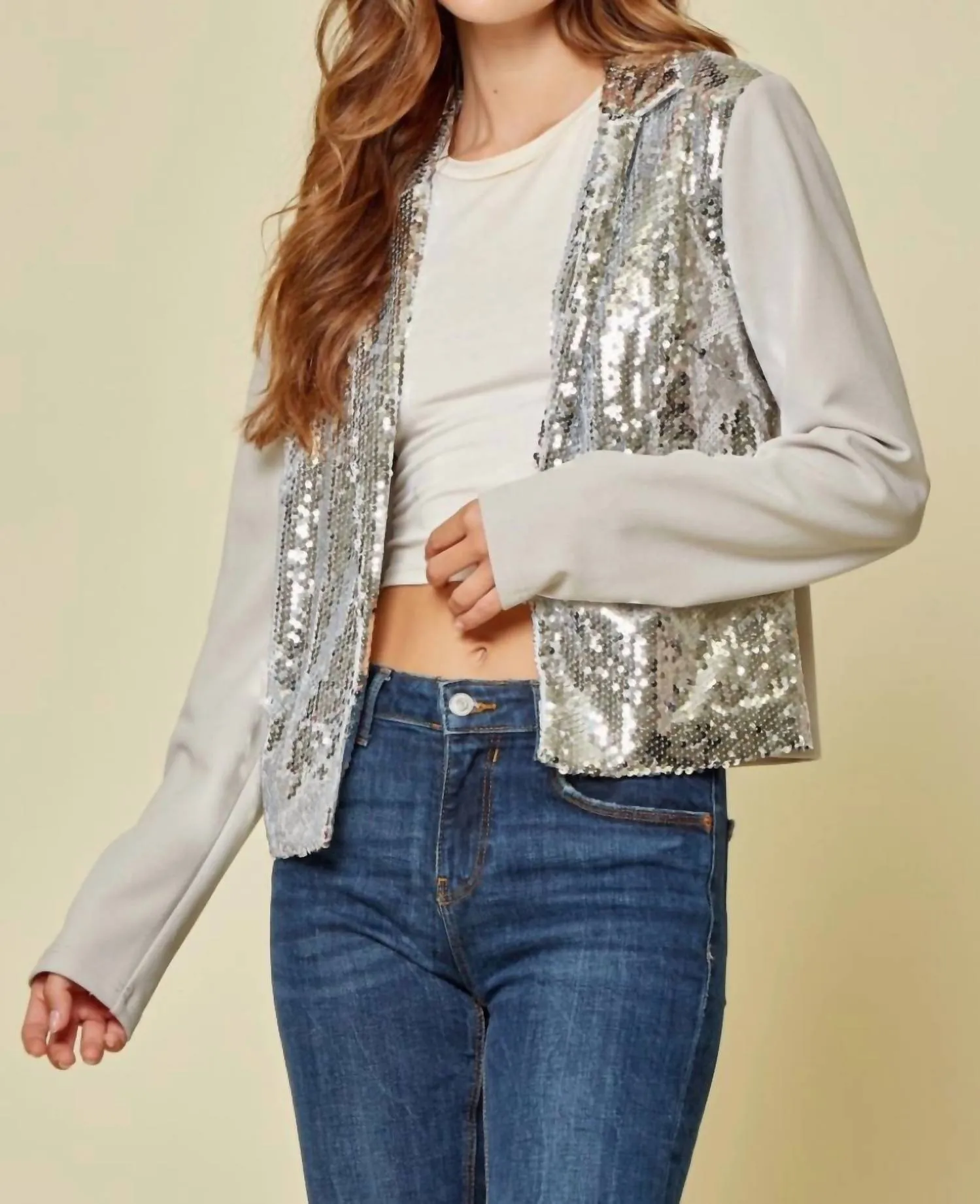 Andree By Unit - Knit Sequin Jacket