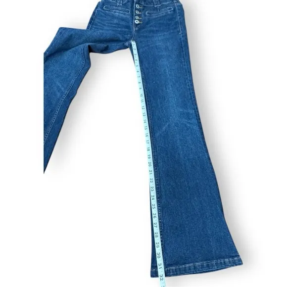 Anthropologie Pilcro Hi-Rise Trouser Bootcut Jeans Button Fly Denim Women’s 26