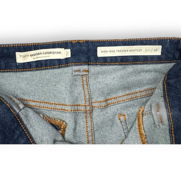 Anthropologie Pilcro Hi-Rise Trouser Bootcut Jeans Button Fly Denim Women’s 26