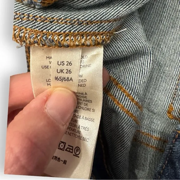 Anthropologie Pilcro Hi-Rise Trouser Bootcut Jeans Button Fly Denim Women’s 26