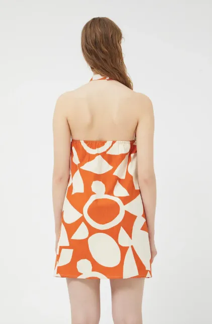 Aperol Spritz Halter Dress SALE
