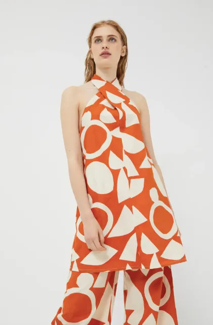 Aperol Spritz Halter Dress SALE