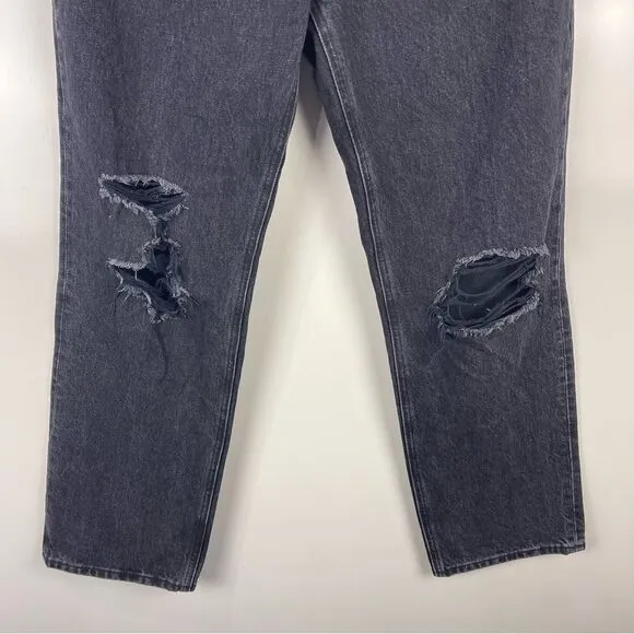 Aritzia Denim Forum The Joni High Rise Loose Distressed Jeans Black Women's 27