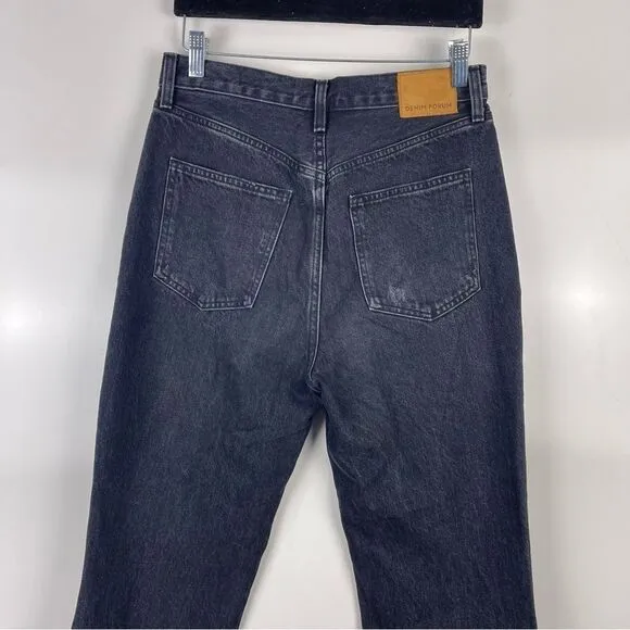 Aritzia Denim Forum The Joni High Rise Loose Distressed Jeans Black Women's 27
