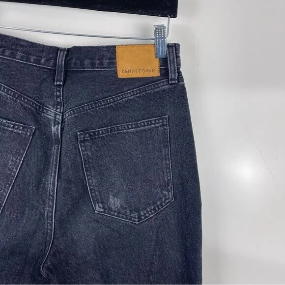 Aritzia Denim Forum The Joni High Rise Loose Distressed Jeans Black Women's 27