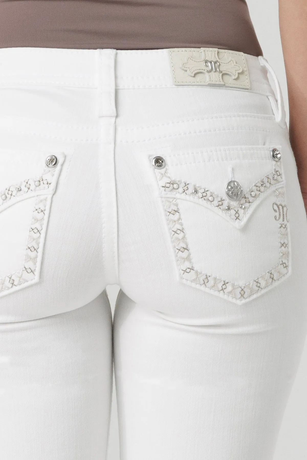 Aspen White Stitch Bootcut Jeans
