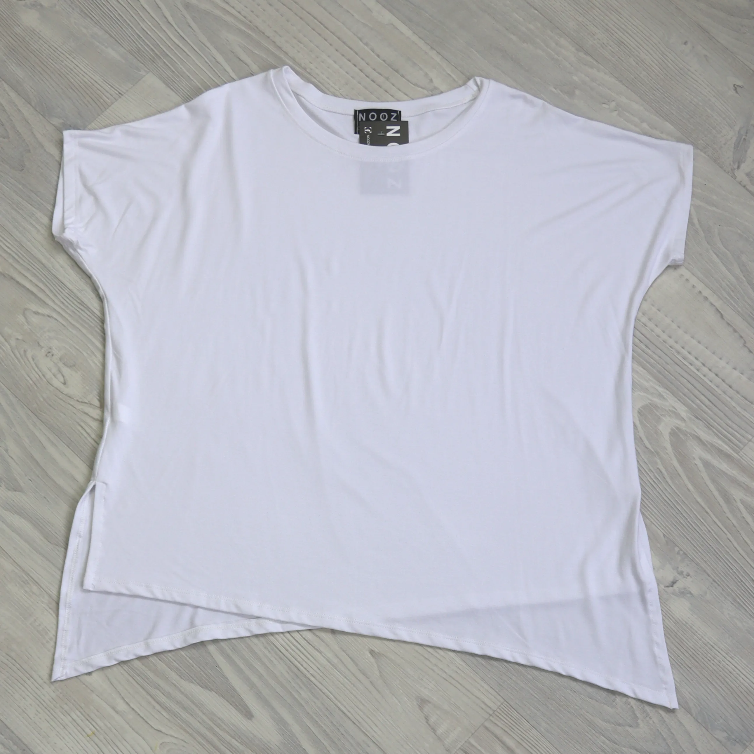 Asymmetrical Tee - White